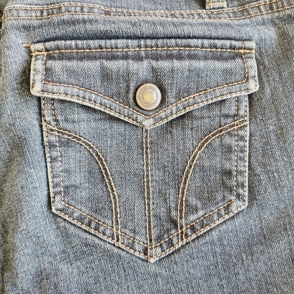 7160 * Ann Taylor Loft Slim Boot Jeans Dark Wash Denim Size 6P - Picture 6 of 13